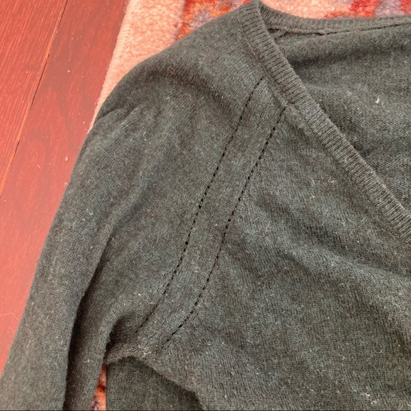 RW&Co vneck cardigan rich emerald green - Picture 3 of 5